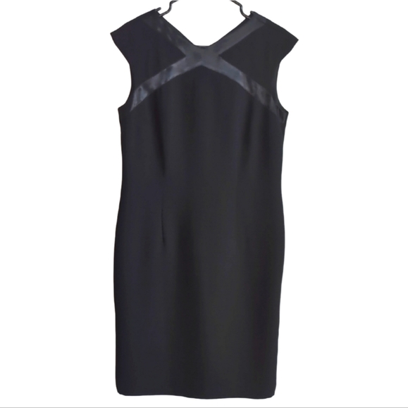 Linea Domani Dresses & Skirts - Linea Domani Women's Size 12 Black Sleeveless Midi Dress Monotone Details Goth‎
